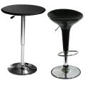 Adjustable Height 3-piece Chome/ Black Table and Chairs Set