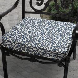 Isabella Verti Blue Outdoor Cushion with Richloom Fabric