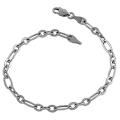 14k White Gold 4.2-mm Alternate Link Charm Bracelet