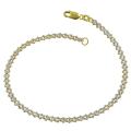 14k Two-tone Gold Diamond-cut Fancy Link Bracelet