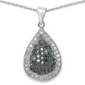 New! Gold over Silver 3/4ct TDW Blue and White Diamond