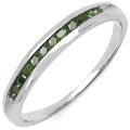 Sterling Silver 1/5ct TDW Green Diamond Ring