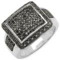 Sterling Silver 5/8ct TDW Black Diamond Ring