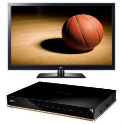 LG Infinia 42LV5500 1080p 120Hz LED TV with LG AN-WL100W Wireless Media Kit