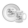 Knowledge fish plate base Konitz New Yorker Collection 'Citizen of the World' Mug and Plate Set