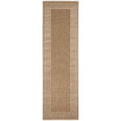 Woven Portera Indoor/Outdoor Geo Border Rug (2'6 x 7'10)