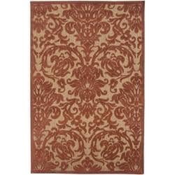 Woven Roxbury Indoor/Outdoor Damask Print Rug (5' x 7'6)