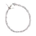 Silvertone Cubic Zirconia Tennis Bracelet