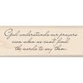 Inkadinkado God Understands Our Prayers Mounted Rubber Stamp
