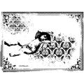 LaBlanche Sleeping Cherub In Frame Silicone Stamp