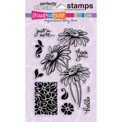 Stampendous Perfectly Daisy Stem Trio Clear Stamps