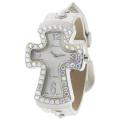 Geneva Platinum Women's Rhinestone-accented Cross Watch