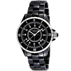 Akribos XXIV Quartz Date Ladies Ceramic Bracelet Watch