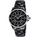 Akribos XXIV Quartz Date Ladies Ceramic Bracelet Watch