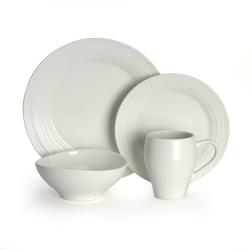 Mikasa Swirl White Round 4-piece Place Setting 