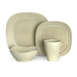 Mikasa Swirl Tan Square 4-piece Place Setting