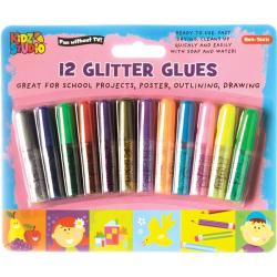 Colorful 12-pack of Glitter Glue
