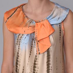 Piano Brand Junior's Pleated Front Sleeveless Blouse