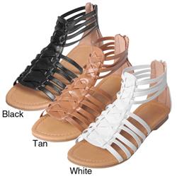 Journee Collection Girl's 'Crosby-2s' Gladiator Sandals