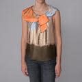 Piano Brand Junior's Pleated Front Sleeveless Blouse