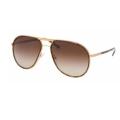 Prada PR56MS 7OE6S1 Gold Aviator Sunglasses