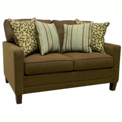 Summit Brown Fabric Sofa and Loveseat