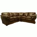Lincoln Brown Italian Leather Sectional Sofa