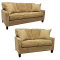 Liberty Sand Fabric Sofa Bed Sleeper and Loveseat