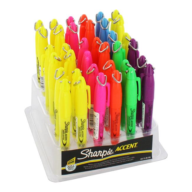 Sharpie Miniaccent Assorted Color Highlighters (Case of 36) 13642100