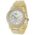 Geneva Platinum Women's Rhinestone Chronograph-style Link Watch