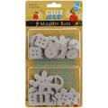 Chip Art Buttons and Buckles Chipboard Shapes (Case of 42)