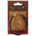 Silver Creek Brown Leather 7-inch Bangle Bracelet