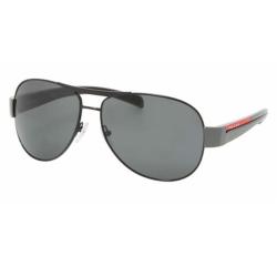Prada Sport PS51LS Black Aviator Sunglasses 