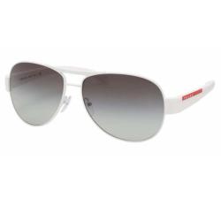 Prada Sport PS51LS White Aviator Sunglasses 