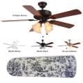 New Image Concepts 4-Lamp 'Black Toile' Ceiling Fan