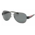 Prada Sport PS51LS Gunmetal Aviator Sunglasses