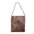 David & Scotti Origami Leather Flap-over Messenger Bag