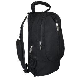 8th Line Black Canvas Mini Backpack