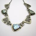 Sterling Silver Ancient Roman Glass Filigree Necklace (Israel)
