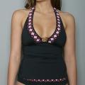 Anne Cole Signature Black Tankini Halter Top