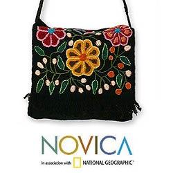 Wool 'Tarma Muse' Medium Flap Shoulder Bag (Peru)