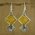 Sterling Silver 'Dream' Multi-gemstone Dangle Earrings (India)