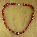 Sterling Silver 'Ardent' Carnelian Necklace (India)