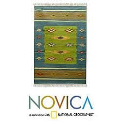 Indo 'Diamond Star' Wool Rug (4' x 6')