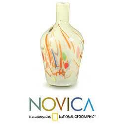 Blown Glass 'Fiesta' Vase (Guatemala)