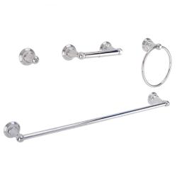 Fontaine Amalfi 4-piece Chrome Bathroom Accessory Set