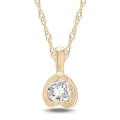 10k Yellow Gold 1/4ct TDW Diamond Solitaire Necklace (G-H, I2-I3)