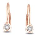 10k Pink Gold 1/4ct TDW Diamond Leverback Earrings (G-H, I2-I3)