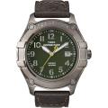 Timex Men's T49804 Expedition Trail Series Metal Field Brown Leather Strap Watch