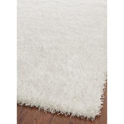 Hand-woven Medley Off-White Textured Shag Rug (5' x 8')